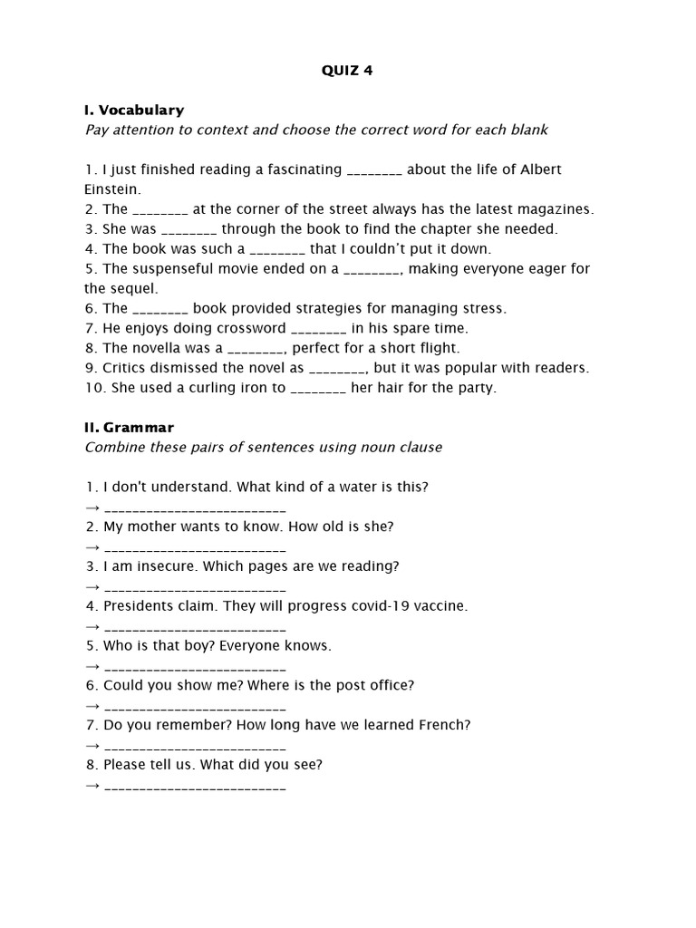 4.unit 4 - Vocabulary and Grammar | PDF | Language Arts & Discipline ...