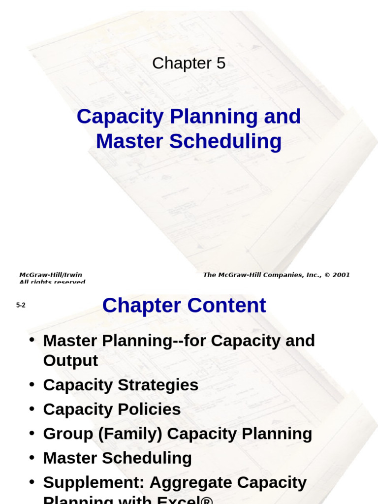 Chap005Capacity Planning and Master Scheduling | PDF | Economies | Business