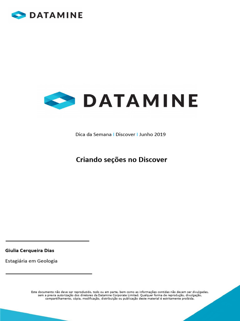 Criando Seções no Discover 2D e 3D | PDF | Programas | Informática