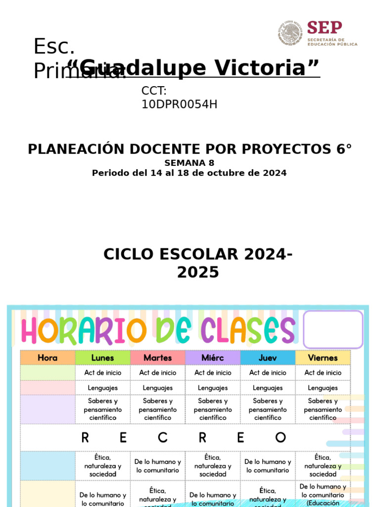 Planeación de Proyectos para Sexto Grado | PDF | Electricidad | Evaluación