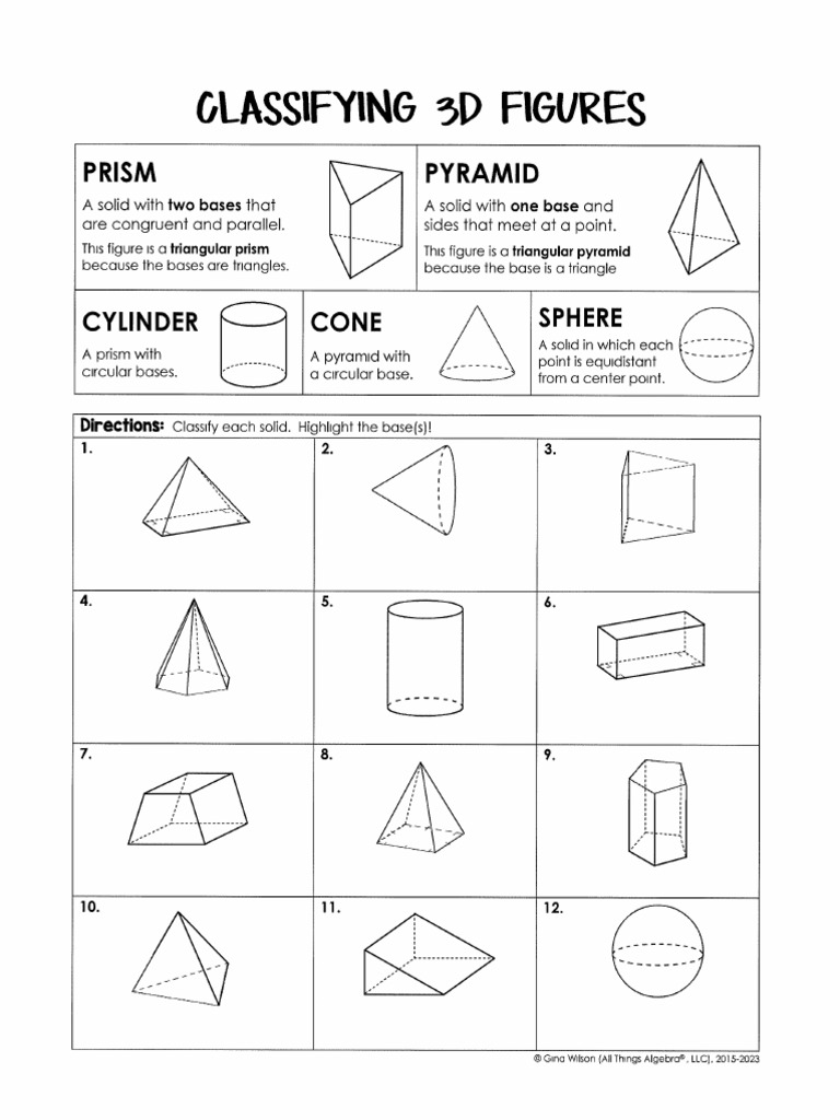 Classifying 3D Figures PDF