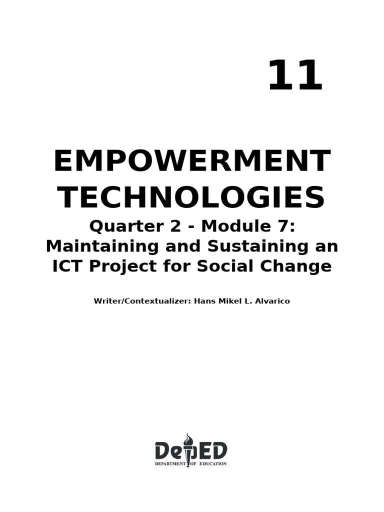 Empowerment Tech Q2 Module 7 | PDF | Educational Technology | Microsoft ...