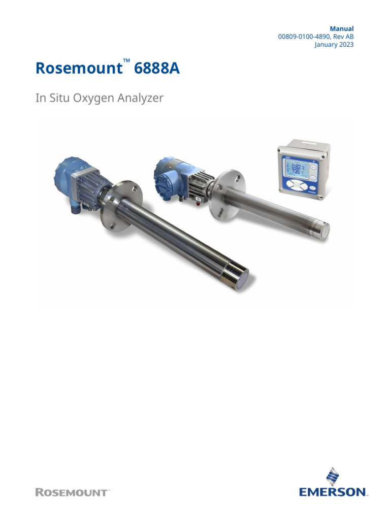 Manual 6888a O2 Combustion Flue Gas Transmitter Rosemount en 72256 ...