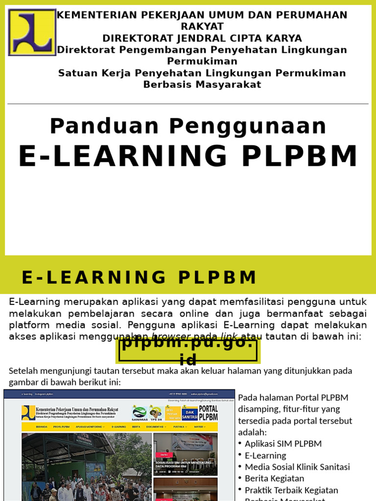 Panduan Login E-Learning PLPBM | PDF | Ilmu Sosial