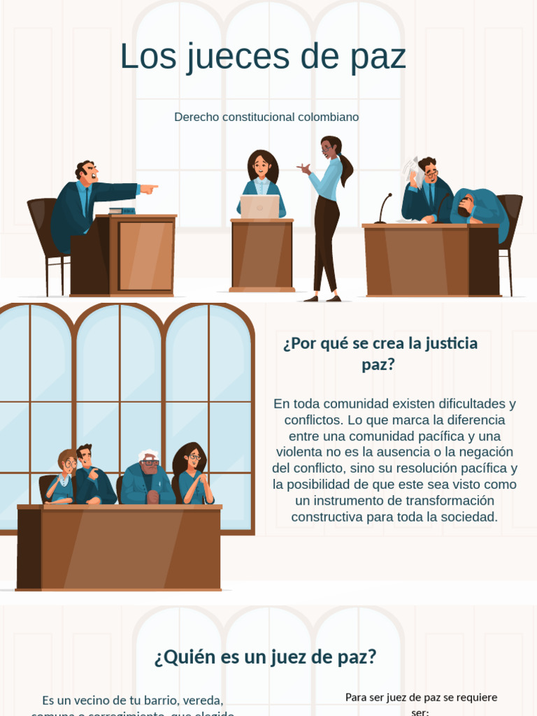 Jueces de Paz en Colombia: Funciones y Proceso | PDF | Juez | Justicia ...