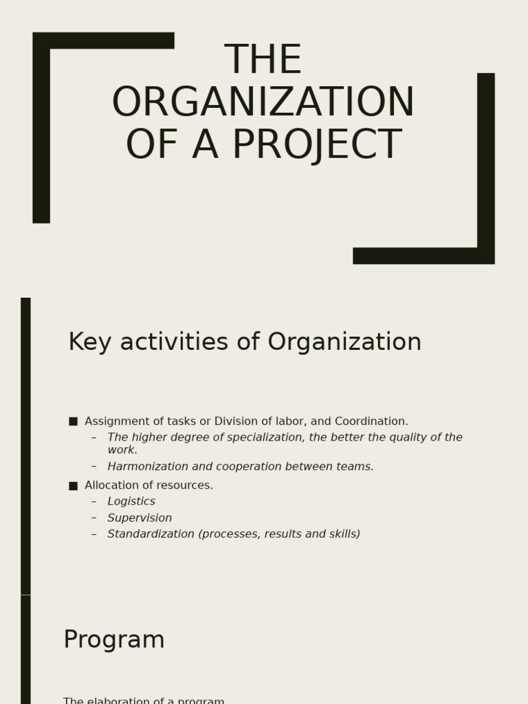 The Organization of A Project | PDF | Risk | Business