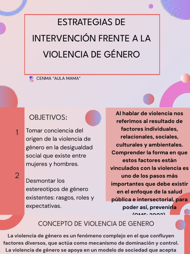 Estrategias contra la violencia de género | PDF | Violencia | La ...