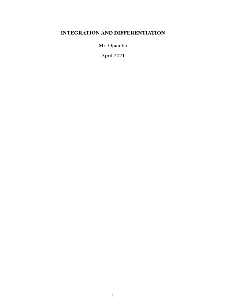 Integration and Differentiation Exercises | PDF | Acceleration | Velocity