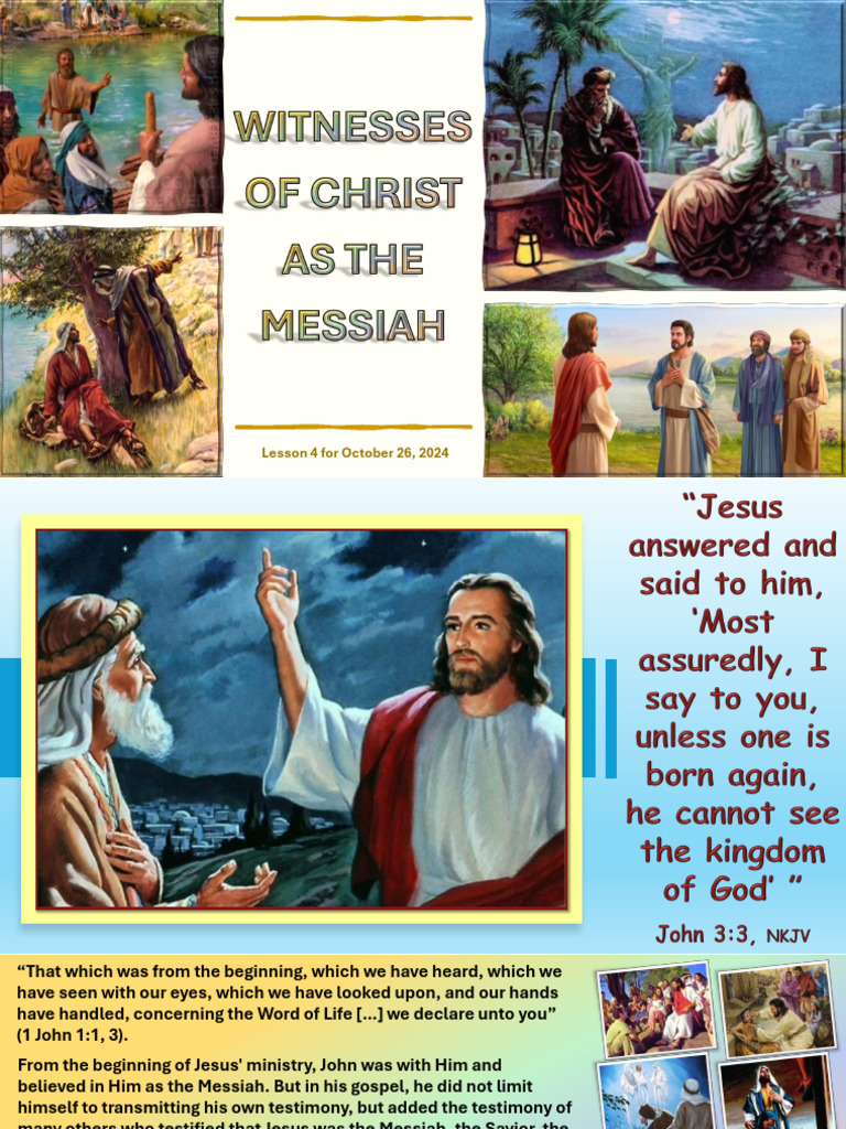Lesson 4 For October 26, 2024 | PDF | Jesus | Gospel Of John