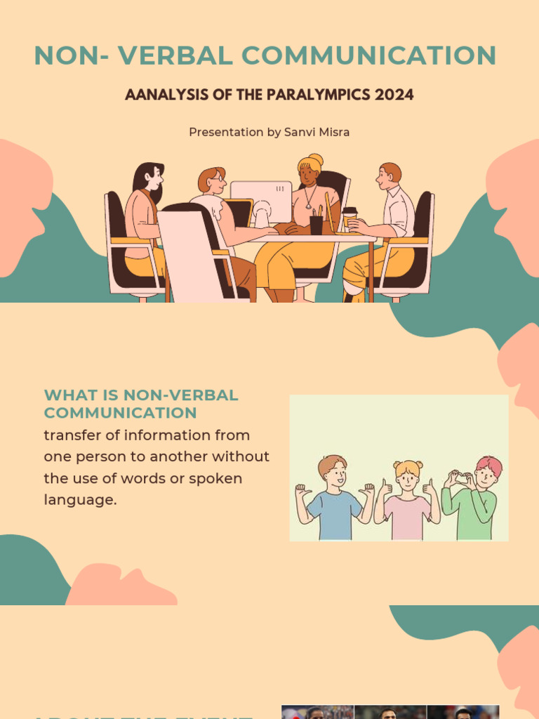 Nonverbal Cues in Paralympics 2024 | PDF | Career & Growth | Self ...