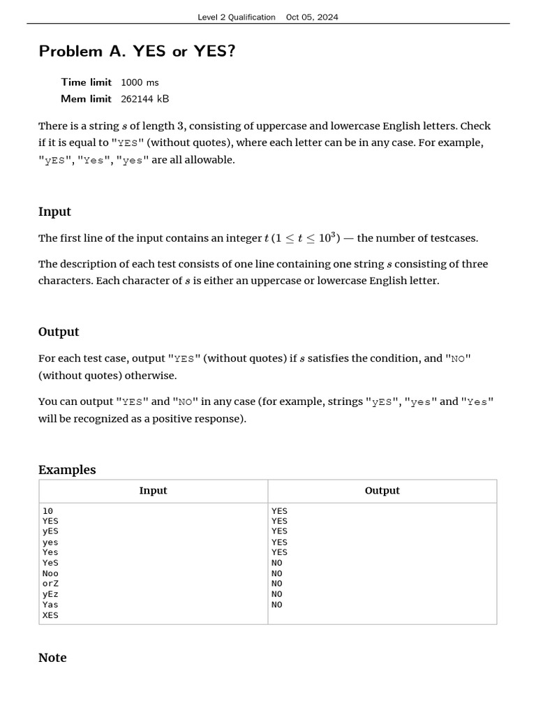 Level 2 Qualification Problems Overview | PDF | Computer Programming