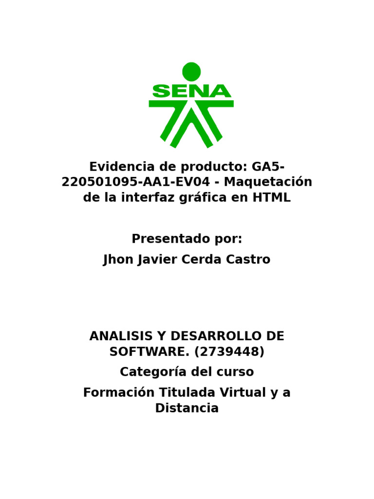 Maquetación de La Interfaz Gráfica en HTML | PDF