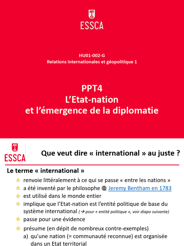 État-nation et diplomatie moderne | PDF | Souveraineté | État