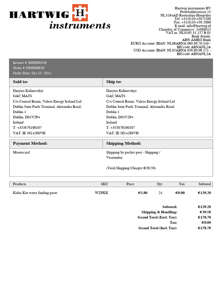 Invoice for Kolor Kut Purchase | PDF | Government Finances | Money