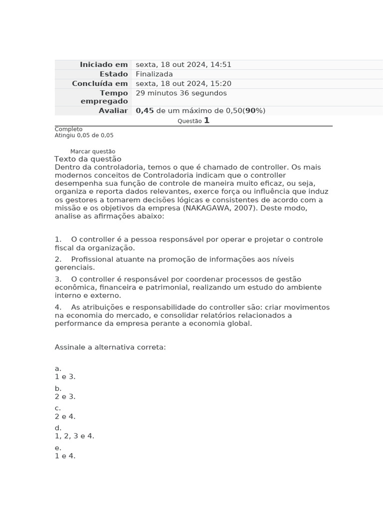 Aa12 Controladoria e Contabilidade Gerencial | PDF | Planejamento ...