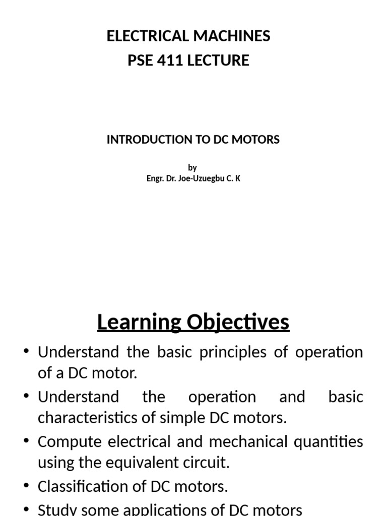 DC Motors | PDF | Electric Motor | Magnetic Field