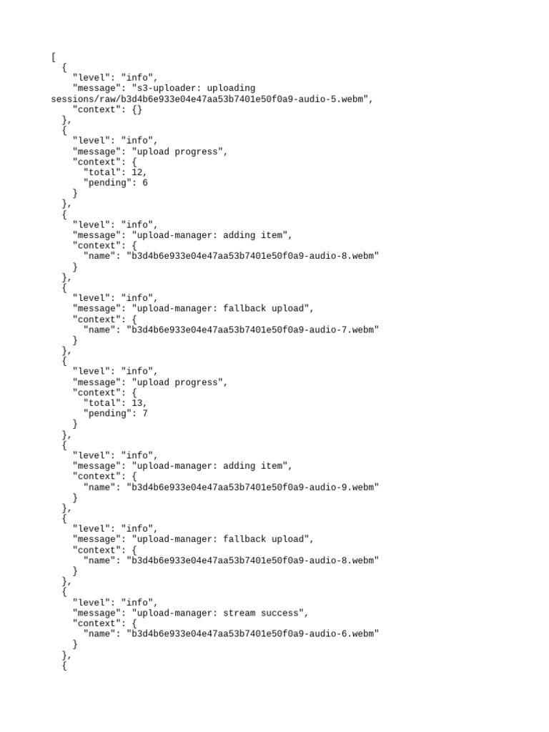Audio and Video Upload Progress Logs | PDF | Internet | Data Compression