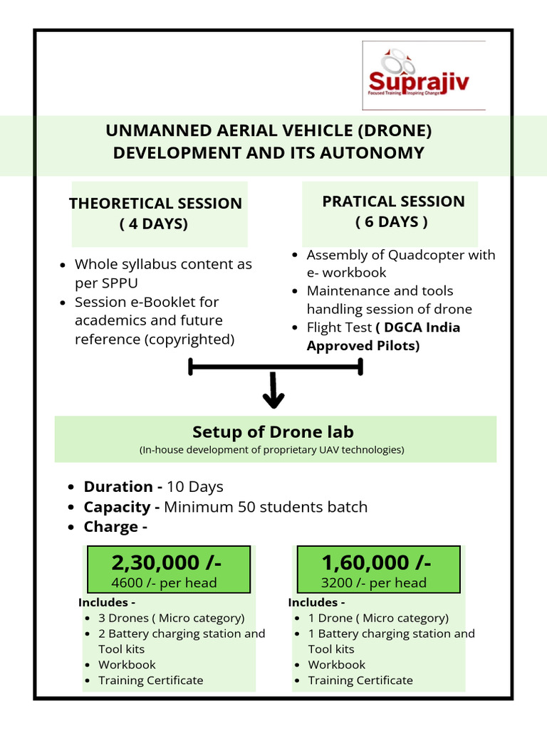 10 DAYS Workshop On UAV Design | PDF | Unmanned Aerial Vehicle | Aviation