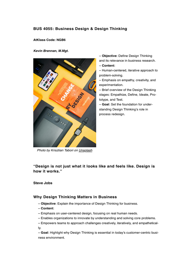 Understanding Design Thinking in Business | PDF | Design Thinking ...