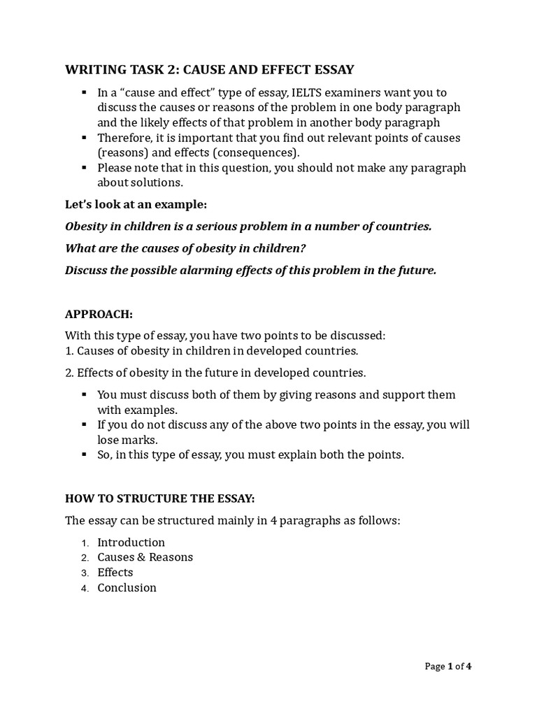 Causes and Effects of Childhood Obesity | PDF | Childhood Obesity | Obesity