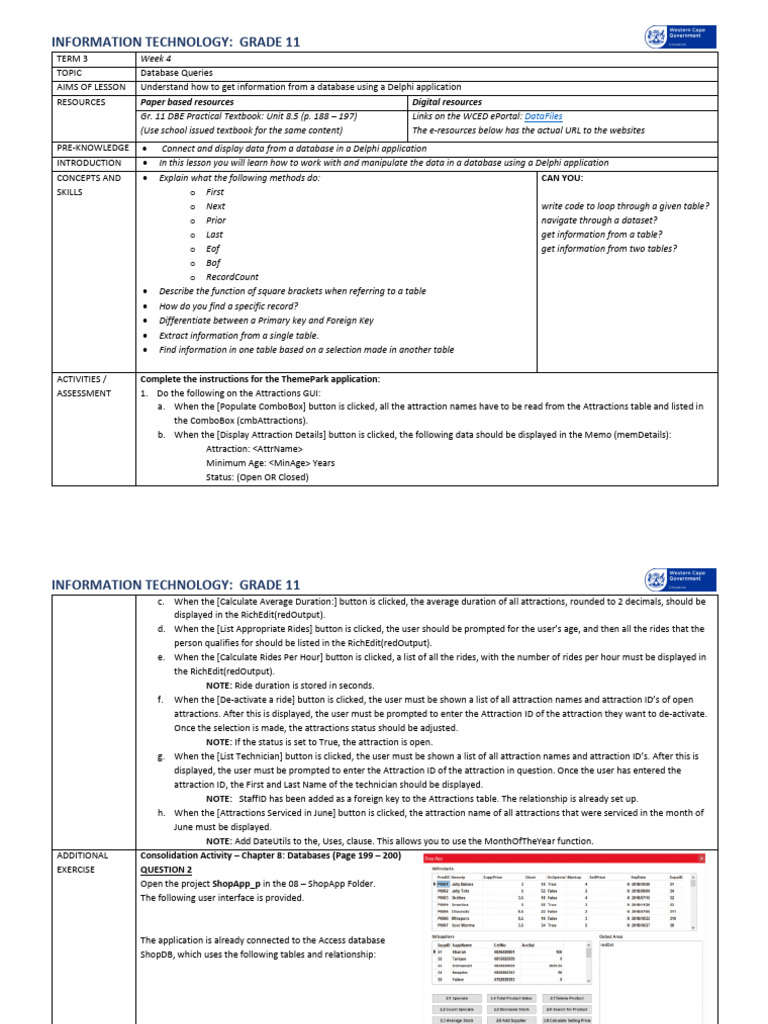 Information Technology 11 T3 W4 - 2020 | PDF | Databases | Information