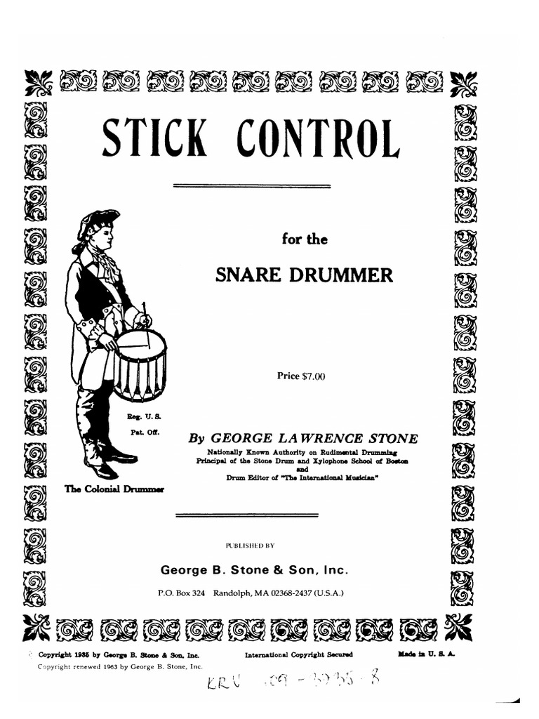 George L Stone Stick Control For The Snare Drummer | PDF