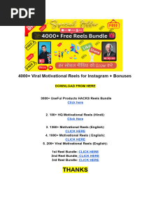 4000 - Viral Motivational Reels For Instagram - Bonuses