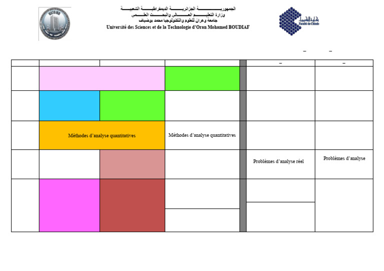Emploi du temps L3 Chimie 2024-2025 | PDF | Procédé de séparation ...