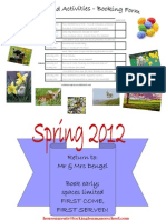 Weekend Activities Brochure - Spring 2012