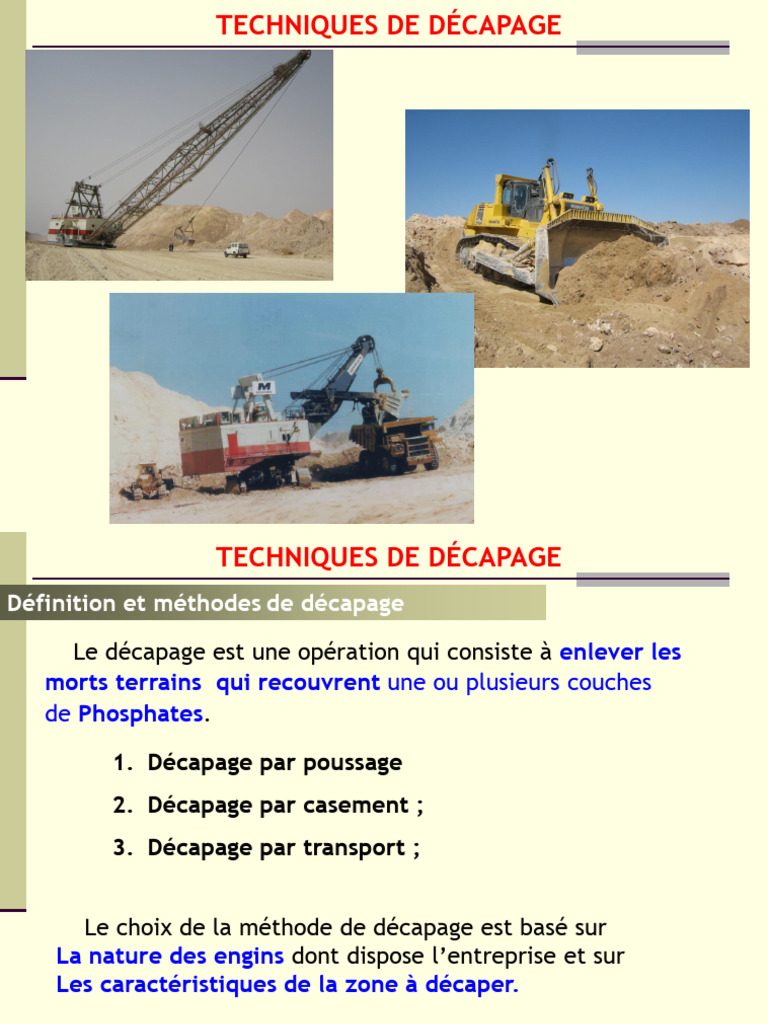 Techniques de décapage des phosphates | PDF