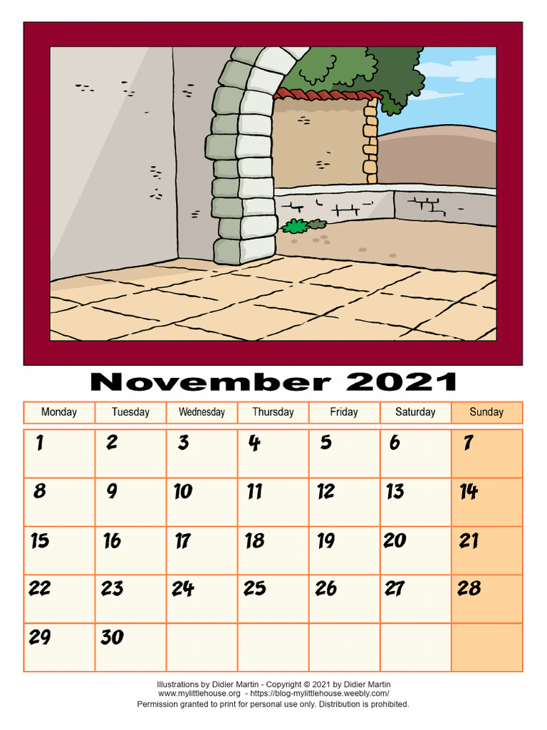 Calendar For November 2021 | PDF | Jesus | Gospel Of Matthew