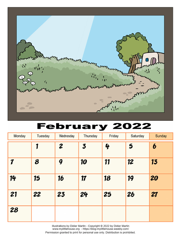 Calendar February 2022 | PDF | Religious Belief And Doctrine
