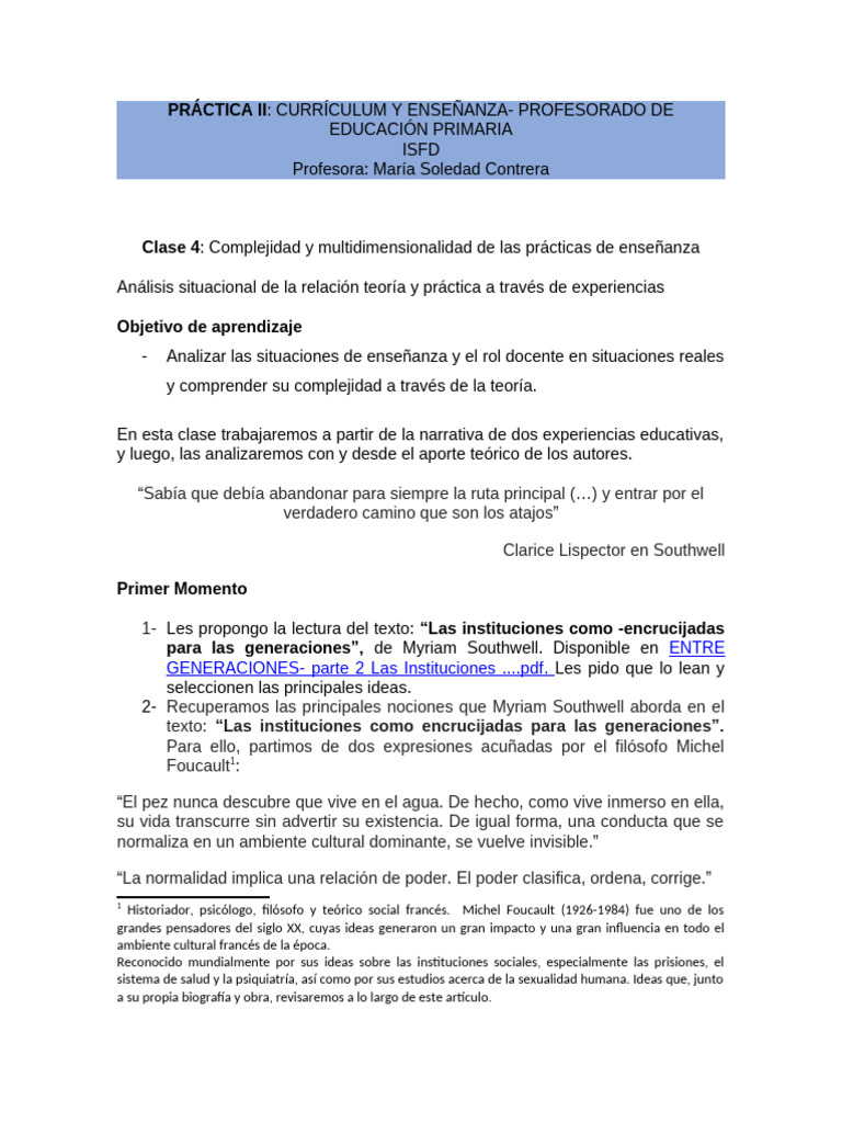 Complejidad en la Práctica Docente | PDF | Maestros | Enseñando
