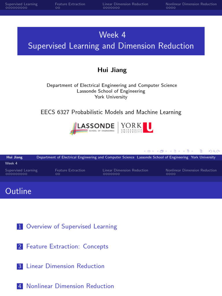 Dimension Reduction EECS 6327 | PDF | Principal Component Analysis ...