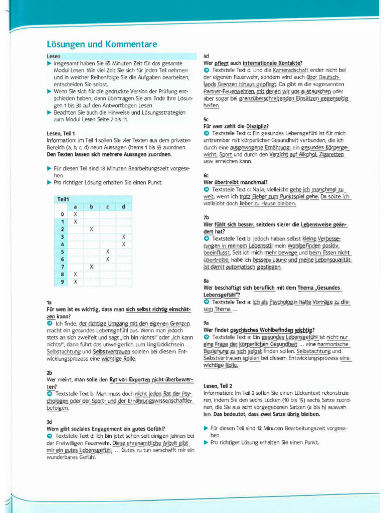 Goethe Zertifikat Modeltest B2 | PDF