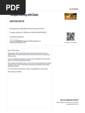 Pumpkin Tickets