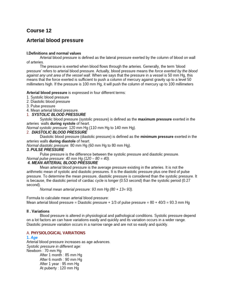 Understanding Arterial Blood Pressure | PDF | Angiotensin | Blood Pressure
