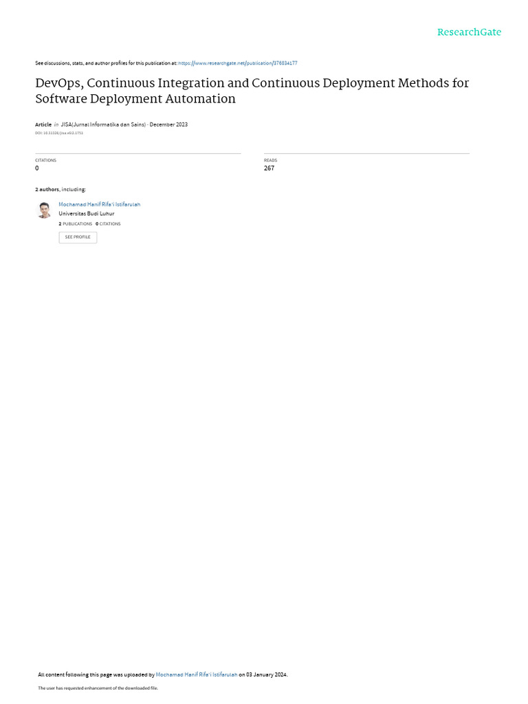 DevOps & CI/CD for Software Automation | PDF | Software Development ...