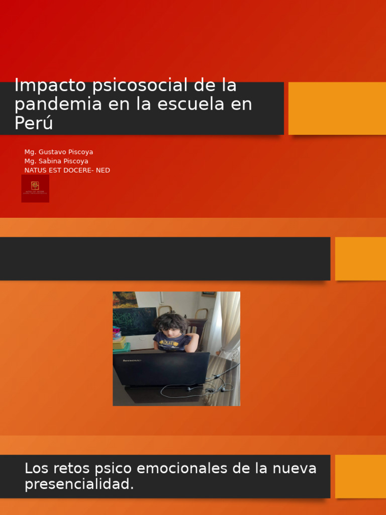 Impacto psicosocial de la pandemia en escuelas peruanas | PDF | Salud ...