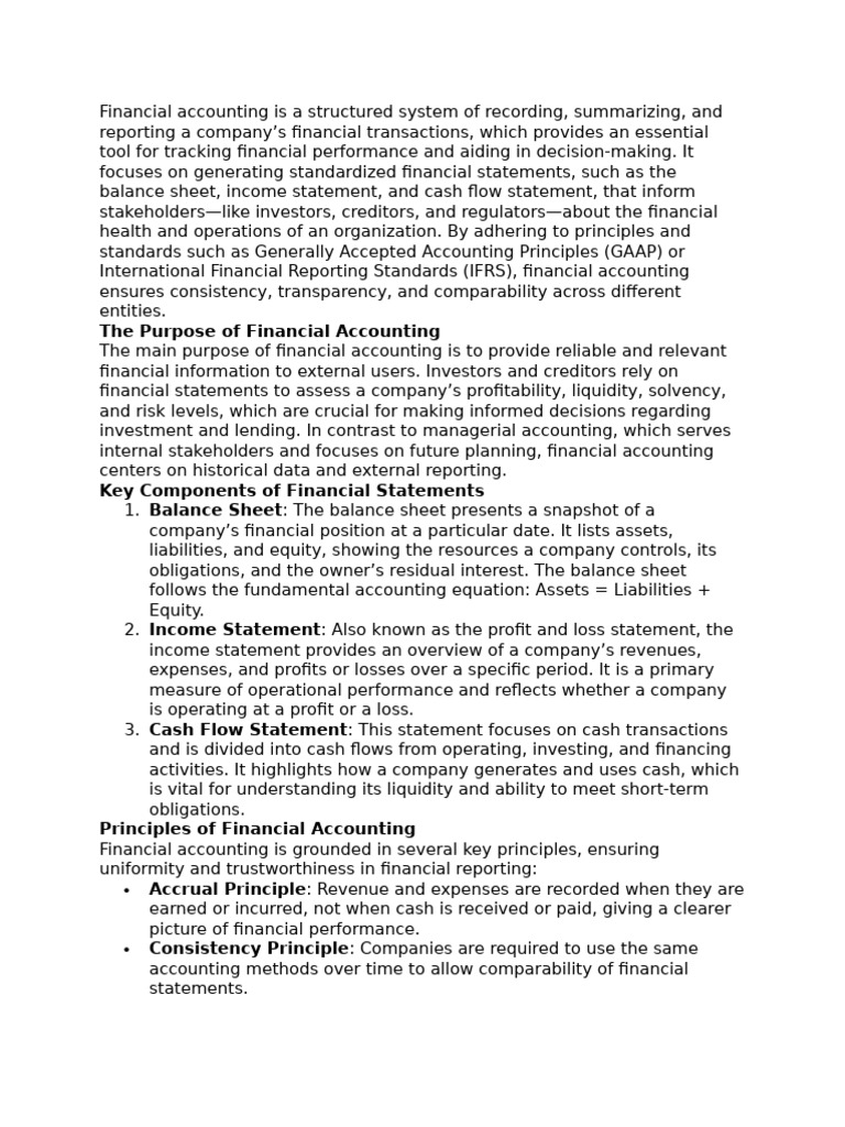 Financial Accounting Pdf Financial Accounting Financial Statement