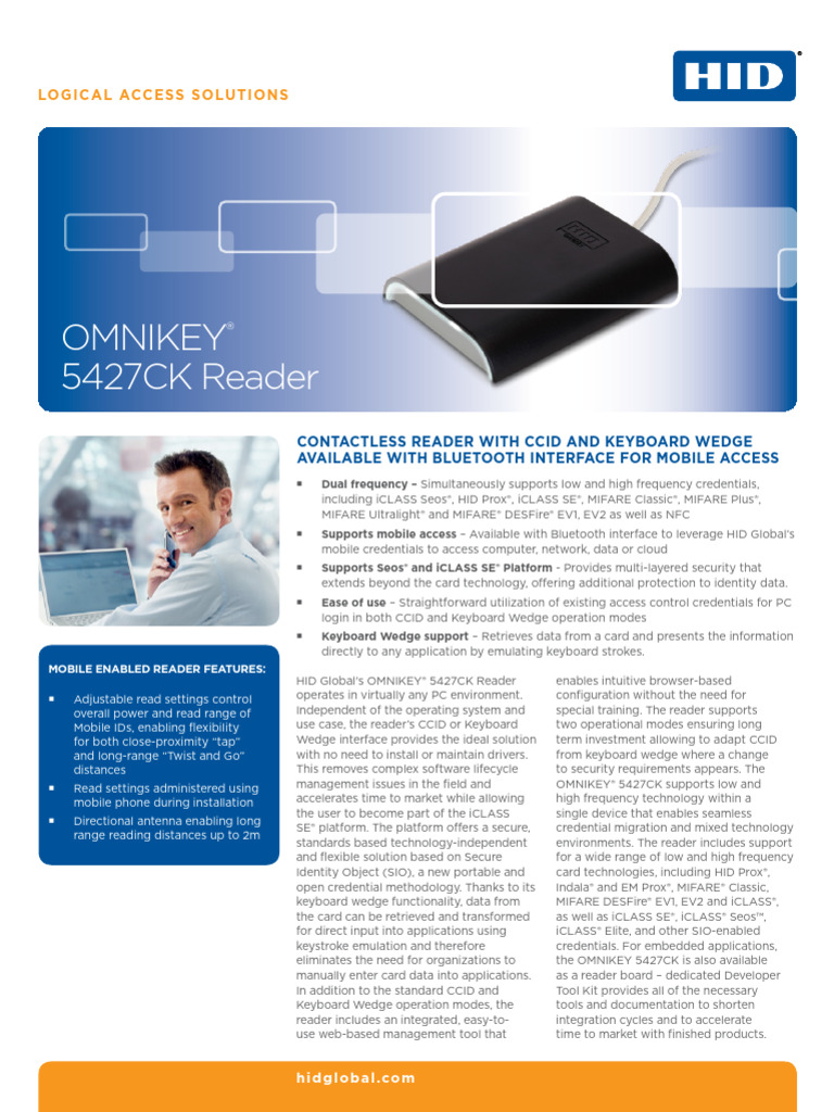 Omnikey 5427 CK Reader Ds en | PDF | Bluetooth | Operating System