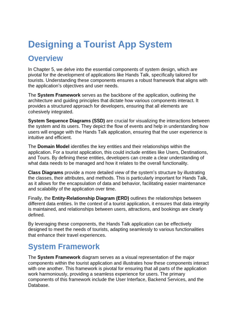 Tourist App System Design Overview | PDF | Databases | System