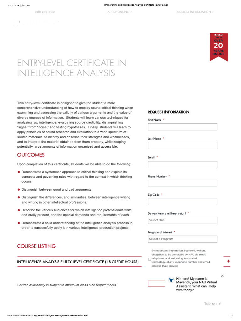 Online Crime and Intelligence Analysis Certificate - Entry-Level | PDF ...