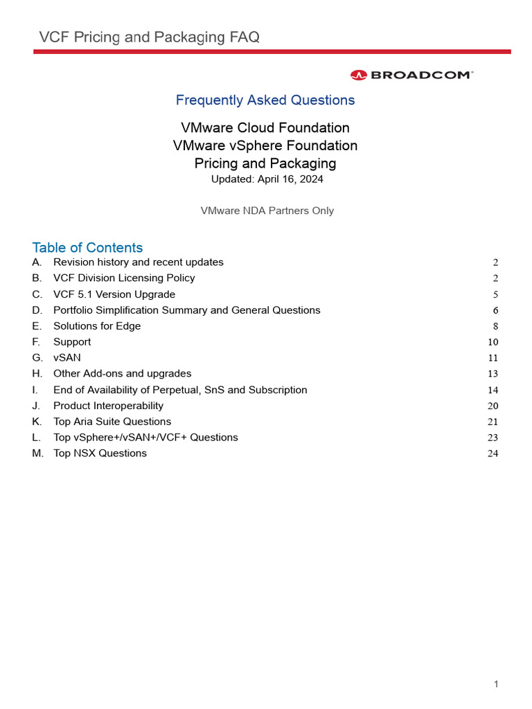 VMware VCF Licensing and Pricing FAQ | PDF | Subscription Business ...