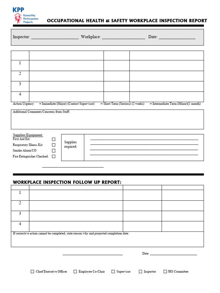 Workplace Safety Inspection Guide | PDF | Personal Protective Equipment ...