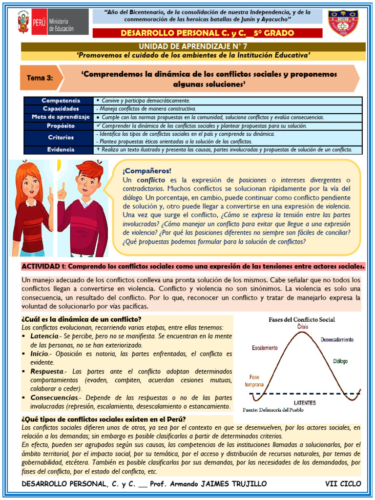 UNID 7 - T3 - 5° Sec. - DPCC | PDF | Estado (política) | Derechos humanos
