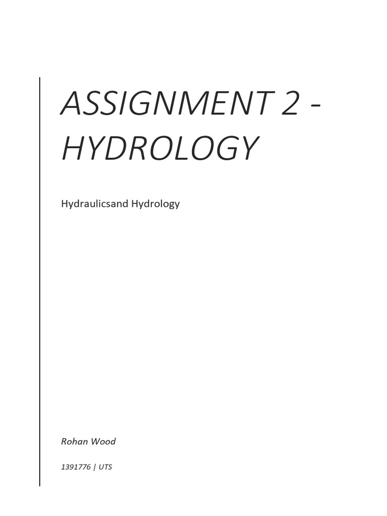 Hydrology Assignment: Flood Analysis | PDF | Discharge (Hydrology) | Flood