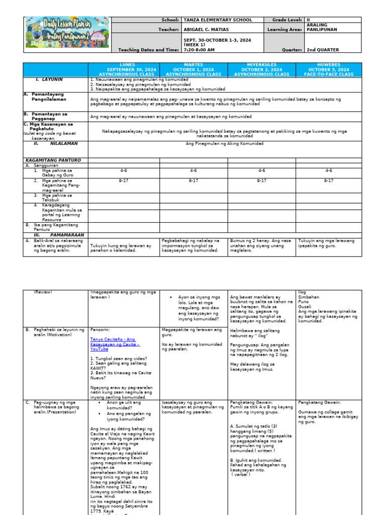 DLL Ap2 Q2 W1 | PDF