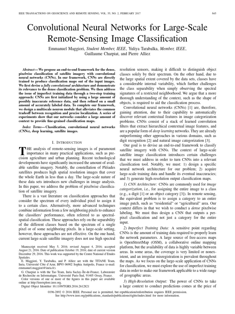 Convolutional Neural Networks For Large-Scale Remote-Sensing Image ...