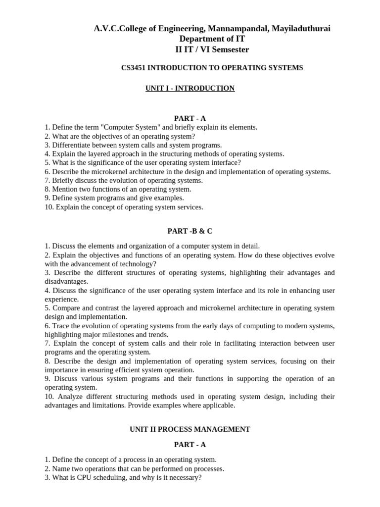 2 mark question with answers | PDF | Operating System | Computer Data ...